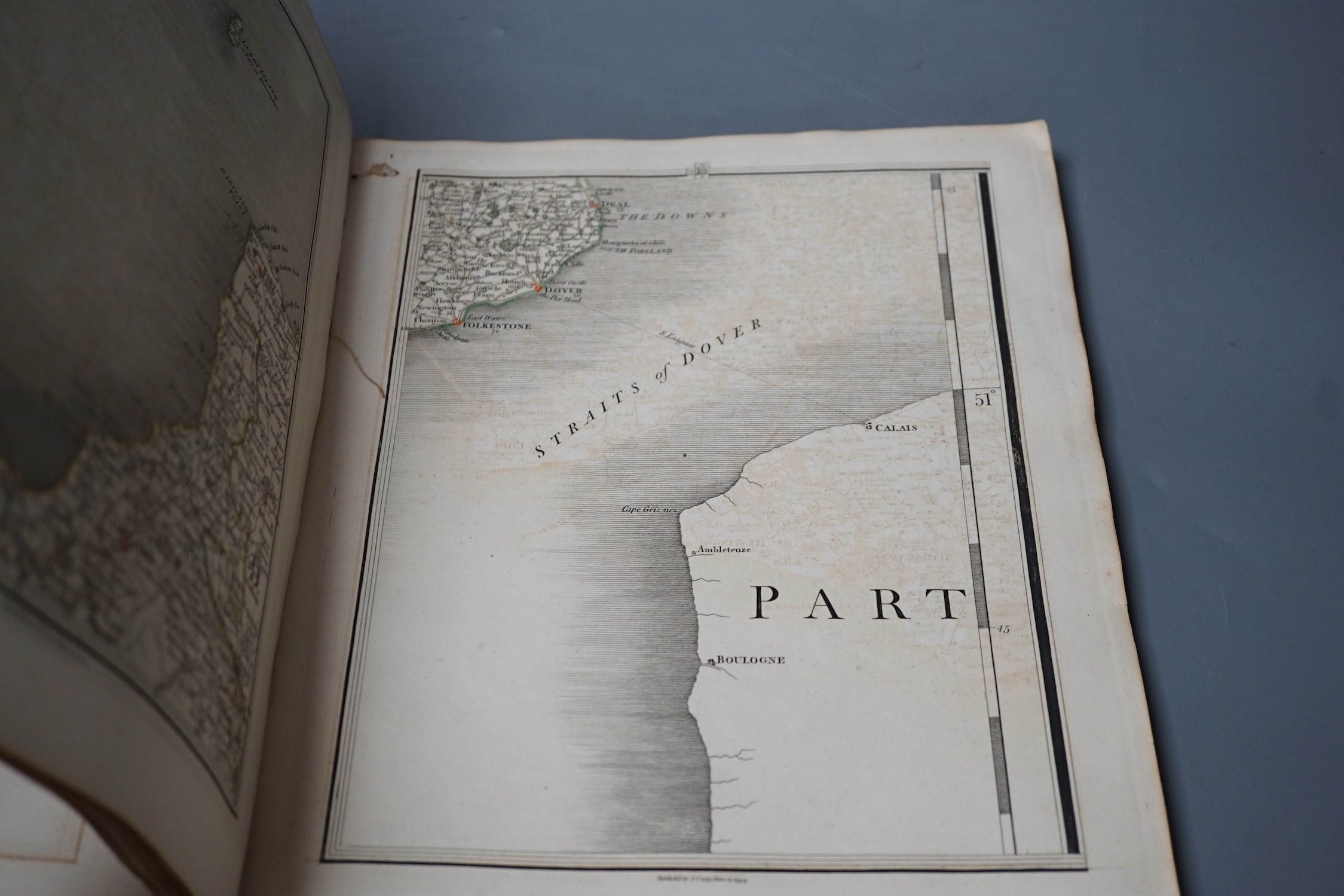 Cary’s New Map of England and Wales with part of Scotland, a leather bound volume, published 1794